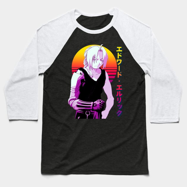 Edward Elric Baseball T-Shirt by Retrostyle